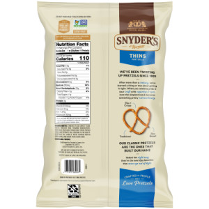 Straightbackimage for Snyder’s of Hanover® Pretzels, Thins Pretzels, Family Size Bag, 16 Oz