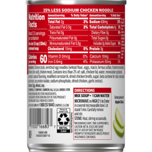 Straightbackimage for Campbell’s® Condensed 25% Less Sodium Chicken Noodle Soup, 10.75 oz Can (Case of 12)