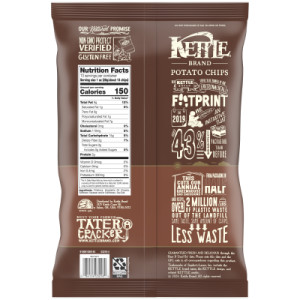 Straightbackimage for Kettle Brand Potato Chips, Sea Salt Kettle Chips, Party Size, 13 Oz