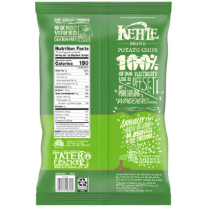 Straightbackimage for Kettle Brand Potato Chips, Jalapeno Kettle Chips, Party Size, 13 Oz