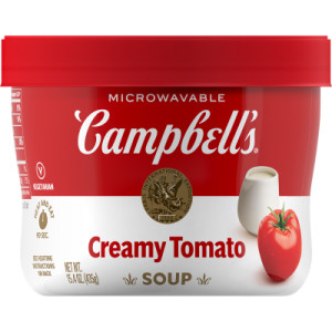 Campbell’s® Creamy Tomato Soup, 15.4 Oz Microwavable Bowl (Case of 8)
