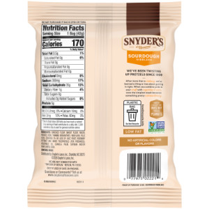 Straightbackimage for Snyder’s of Hanover Pretzels, Sourdough Pretzels Nibblers, Snack Bag 1.5 Oz