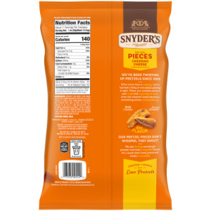 Straightbackimage for Snyder’s of Hanover Pretzel Pieces, Cheddar Cheese, 11.25 Oz
