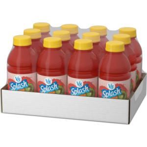 Closecaseimage for V8 Splash® Strawberry Kiwi Flavored Juice Beverage, 16 fl oz Bottle (12 Pack)