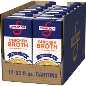 Opencaseimage for Swanson® 100% Natural Chicken Broth, 32 oz Carton (12 Pack)