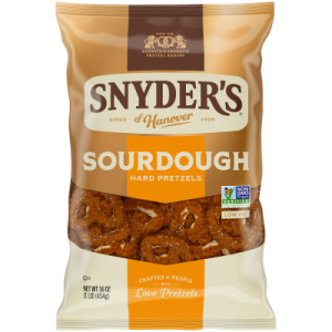 Snyder’s of Hanover Pretzels, Sourdough Hard Pretzels, Family Size 16 Oz Bag