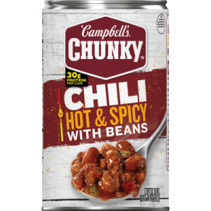 Campbell’s® Chunky™ Hot and Spicy Chili With Beans, 19 oz Can (12 Pack)