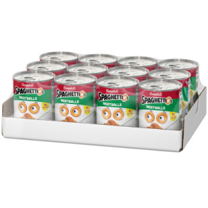 Closecaseimage for SpaghettiOs® Canned Pasta with Meatballs, 15.6 oz Can