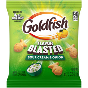 Pepperidge Farm® Goldfish® Flavor Blasted® Sour Cream & Onion Baked with Whole Grain Snack Cheddar Crackers, .75 Ounces, Pack of 300