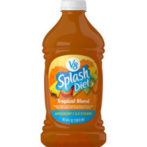V8 Splash® Diet Tropical Blend Flavored Juice Beverage, 64 fl oz Bottle (6 Pack)