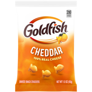 Pepperidge Farm Goldfish Baked Snack Crackers, Cheddar Cheese, 1.5 Ounces, Pack of 72