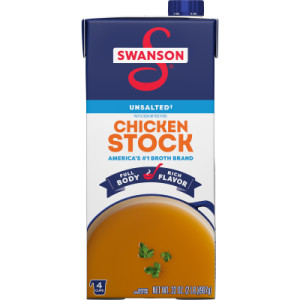 Swanson® 100% Natural Unsalted Chicken Stock, 32 oz Carton (12 Pack)