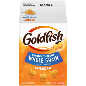 Straightbackimage for Pepperidge Farm® Goldfish® Baked Snack Crackers Baked with Whole Grain Cheddar Cheese, 26.3 Ounces, Pack of 6