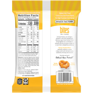Straightbackimage for Snack Factory Pretzel Crisps Bites, Honey Mustard Pretzels, 2.6 Oz Snack Bag
