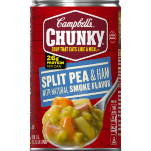 Campbell’s® Chunky® Soup, Split Pea Soup With Ham, 19 Oz Can (Case of 12)