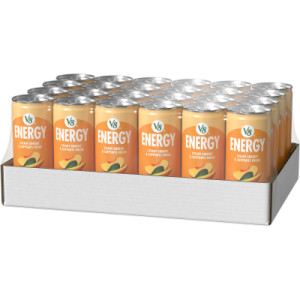 Closecaseimage for V8 +Energy® Peach Mango Juice Energy Drink, 8 fl oz Can (24 Pack)