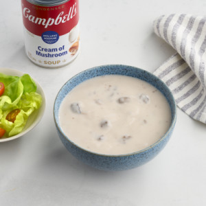 Styledimage for Campbell’s® Condensed 25% Less Sodium Cream of Mushroom Soup, 10.5 oz Can (12 Pack)