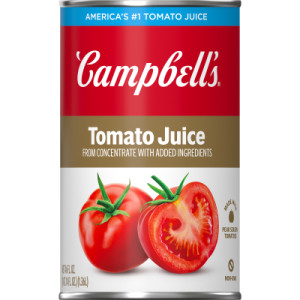 Campbell’s® 100% Tomato Juice, 46 fl oz Can (12 Pack)