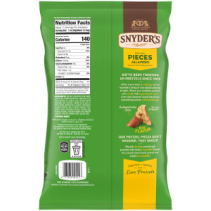 Straightbackimage for Snyder’s of Hanover Pretzel Pieces, Jalapeno, 11.25 Oz