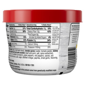 Straightbackimage for Campbell’s® Chunky™ Hot and Spicy Chili With Beans, 15.25 oz Bowl (8 Pack)