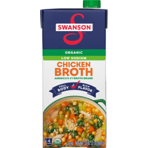 Swanson® 100% Natural Low Sodium Organic Chicken Broth, 32 oz Carton (12 Pack)