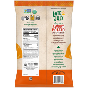 Straightbackimage for Late July Snacks, Organic Multigrain Sweet Potato Tortilla Chips, 7.5-oz. Bag