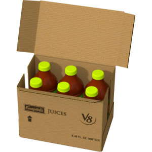 Opencaseimage for V8® Low Sodium Original 100% Vegetable Juice, 46 fl oz Bottle (6 Pack)