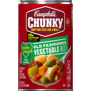 Campbell’s® Chunky® Healthy Request® Soup, Old Fashioned Vegetable Beef Soup, 18.8 Oz Can (Case of 12)
