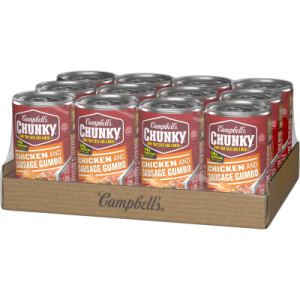 Closecaseimage for Campbell’s® Chunky® Soup, Chicken and Sausage Gumbo, 18.8 oz Can (Case of 12)