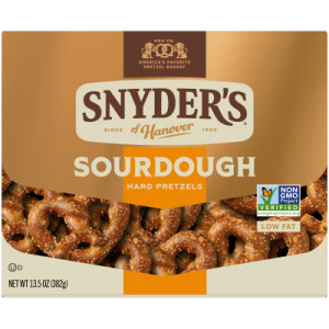 Straightbackimage for Snyder’s of Hanover Pretzels, Sourdough Hard Pretzels, 13.5 Oz Box