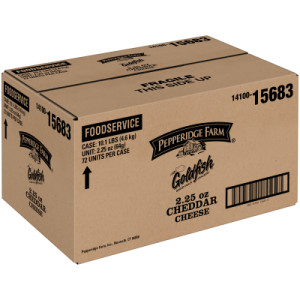 Closecaseimage for Pepperidge Farm Goldfish Baked Snack Crackers, Cheddar Cheese, 2.25 Ounces, Pack of 72