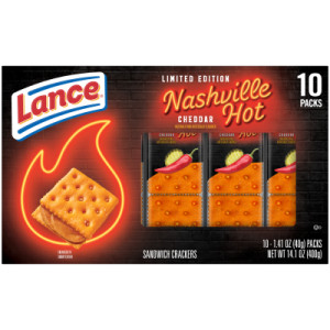 Lance® Nashville Hot Cheddar Sandwich Crackers, 10 Pack