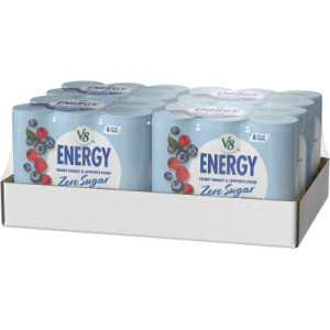 Closecaseimage for V8 Energy® Zero Sugar Blueberry Raspberry, 8 fl. oz. Can (24 Pack)