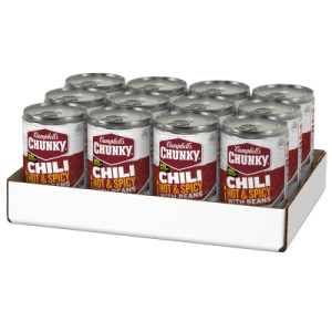Opencaseimage for Campbell’s® Chunky™ Hot and Spicy Chili With Beans, 19 oz Can (12 Pack)