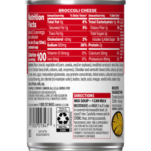 Straightbackimage for Campbell’s® Condensed Broccoli Cheese Soup, 10.5 oz Can (12 Pack)