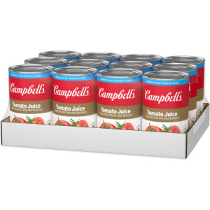Closecaseimage for Campbell’s® 100% Tomato Juice, 46 fl oz Can (12 Pack)