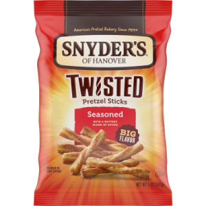 Snyder’s of Hanover, Seasoned Twisted Pretzel Sticks, 5 Oz Bag