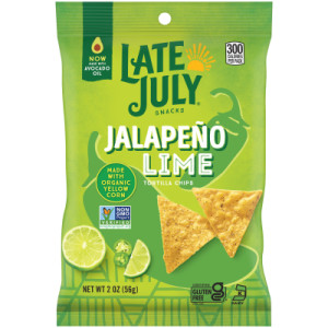 Late July Snacks, Jalapeño Lime Tortilla Chips, 2 Oz Snack Bag