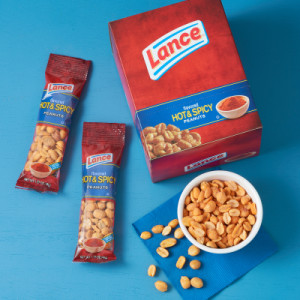 Styledimage for Lance Peanuts, Hot and Spicy, 1.37 Oz Individual Packs, 12 Count