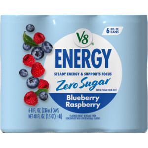 Straightbackimage for V8 Energy® Zero Sugar Blueberry Raspberry, 8 fl. oz. Can (24 Pack)