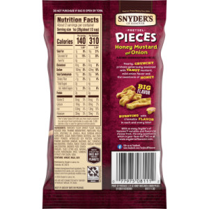 Straightbackimage for Snyder’s of Hanover Pretzel Pieces, Honey Mustard and Onion, 2.25 Oz