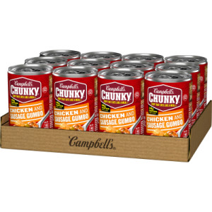 Opencaseimage for Campbell’s® Chunky® Soup, Chicken and Sausage Gumbo, 18.8 oz Can (Case of 12)