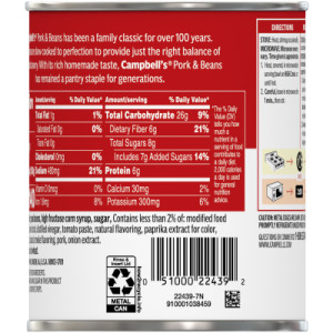 Straightbackimage for Campbell’s® Pork and Beans, 14.8 Oz Can (Case of 24)