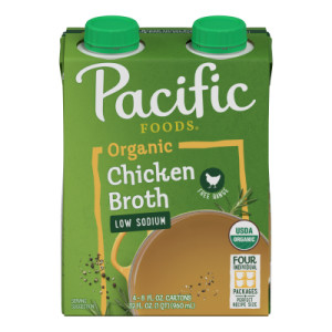 Pacific Foods® Low Sodium Organic Free Range Chicken Broth, 8 oz Carton (6 Packs of 4)