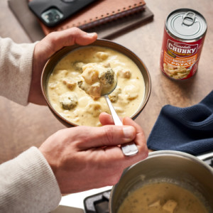 Styledimage for Campbell’s® Chunky® Soup, Chicken Broccoli Cheese Soup, 18.8 Oz Can (Case of 12)