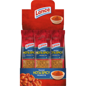Lance Peanuts, Hot and Spicy, 1.37 Oz Individual Packs, 12 Count
