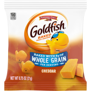 Pepperidge Farm® Goldfish Made with Whole Grain 100 Calorie Snack Crackers, Cheddar