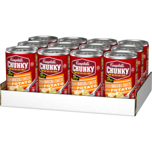 Opencaseimage for Campbell’s® Chunky® Soup, Chicken Broccoli Cheese Soup, 18.8 Oz Can (Case of 12)