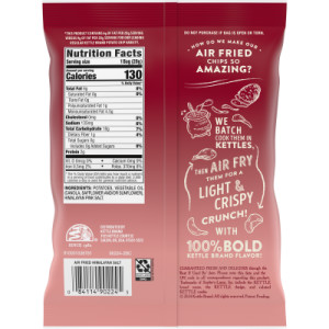 Straightbackimage for Kettle Brand Potato Chips, Air Fried Himalayan Salt Kettle Chips, 1 Oz Snack Bag