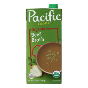 Pacific Foods® Organic Beef Broth, 32 oz Carton (12 Pack)